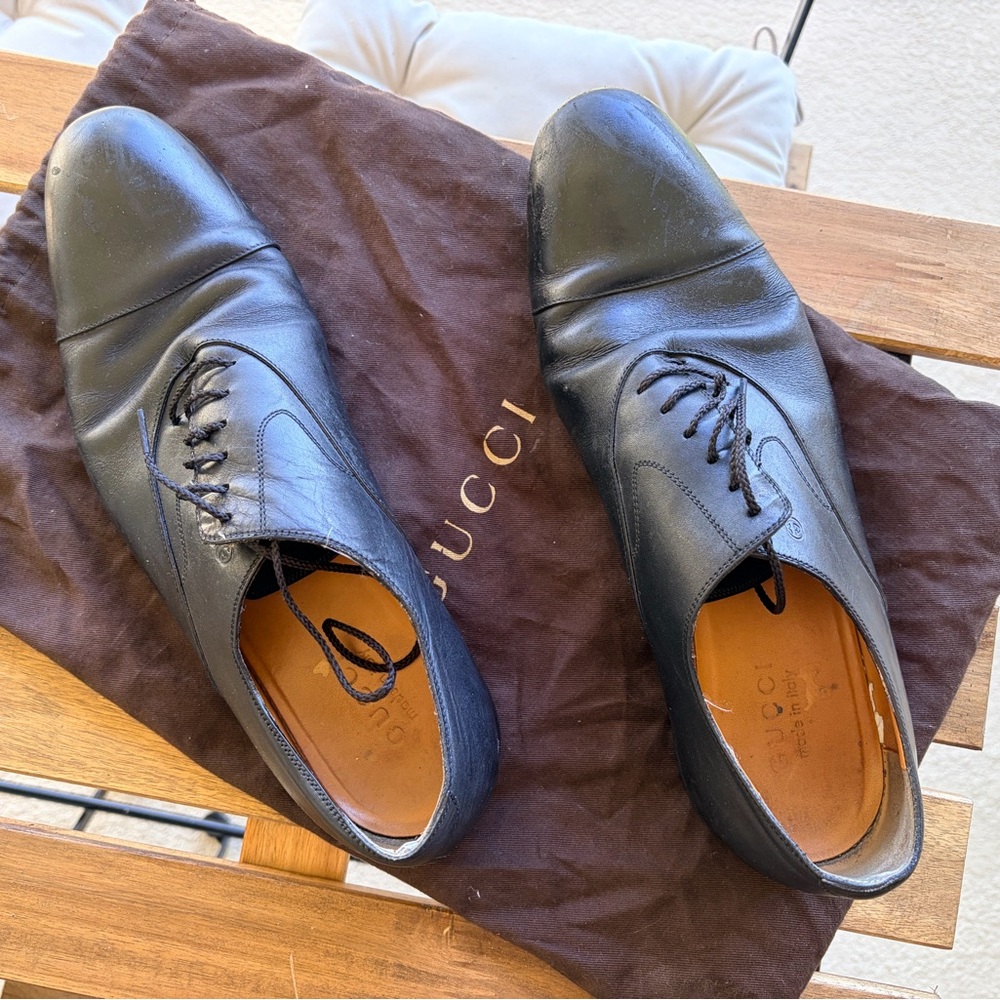 Gucci Dark Leather Men's Oxfords